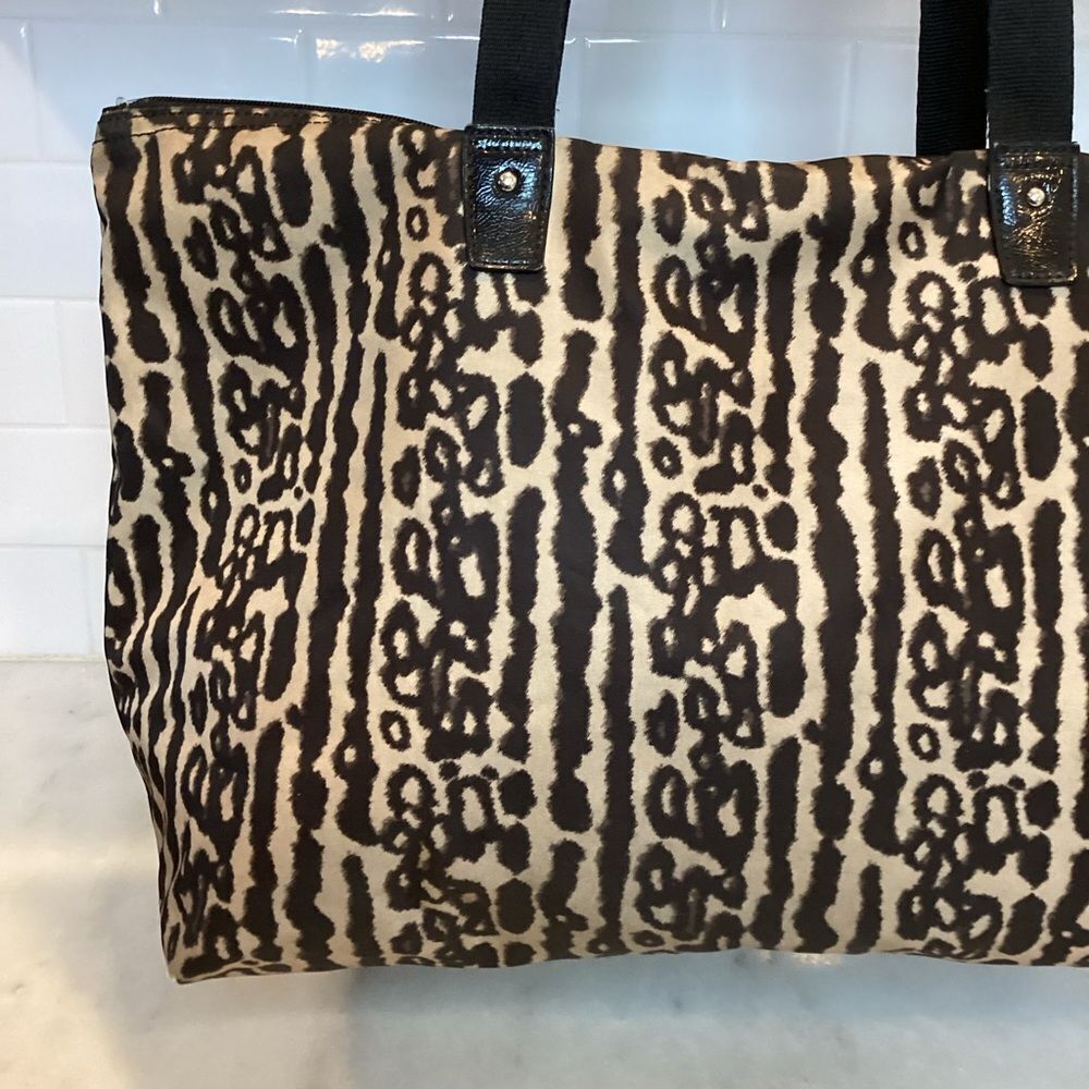 Coach Bag Purse Handbag Pocketbook Ocelot Print Nylon Travel Weekend Travel Bag - Picture 4 of 13